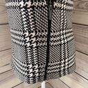 CHAPS Black & White Houndstooth Asymmetric Zip Sweater Vest Photo 2