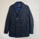 Banana Republic Black Blue Liner Double Breasted Peacoat Trench Coat Size Large Photo 0