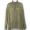 Missguided Mossy green CottageCore whimsy goth drapey super oversized blouse Photo 0