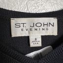 St. John  Evening Collection Black Rhinestone Knit V-Neck Camisole Top Photo 5