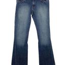 BCBGMAXAZRIA  Flap Pocket Twisted Seam Flare Jeans Size 10 Photo 0