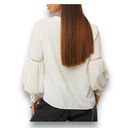 JDY Jacqueline de Yong Long Sleeve Pullover Top White Women's 42 Blouse  Lace WVN Photo 8