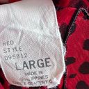 Natori  Robe & Nightgown Set Red and Black Leopard Spots Ruffle Size Medium Large Photo 10