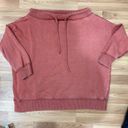 Aerie  Salmon Orange Off the Shoulder Crewneck Sweatshirt Photo 1