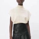 ZARA Black Leather Pleated Skirt Photo 0