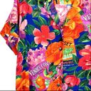 Jams World  Timeless Camp Hawaiian vintage tropical print button up top M Photo 4