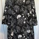 Isabel Maternity Ingrid  Black & White Floral 3/4 Bell Sleeve Dress Size Large Photo 0