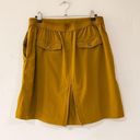 Athleta  High Waist Vienna Cargo Skort Jupe Short in Brass Yellow Size 10 Photo 2