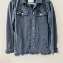 Altar'd State  Distressed Denim Jean Jacket Black Sz XS Photo 2