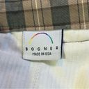 Bermuda Vintage Bogner Plaid Pleated Roll Cuff Mom  High Rise Shorts Tan Photo 11