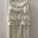 ZARA White Ruffle Dress Photo 2