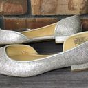 Juicy Couture Womens  Rhinestone Ballet Flats Size 7.5 Silver Slip On Shoe Photo 3