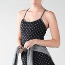 Lululemon  Size 8 Polka Dot Power Y Black Gray Yoga Workout Fitness Tank Top Photo 0