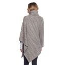 Barefoot Dreams Cozychic Point Dume Poncho Heather Gray 801 Turtleneck One Size Photo 5