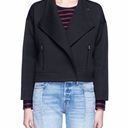 Elizabeth and James  women’s Kellan collar black biker jacket size small S Photo 0