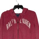 Polo  Jeans Co. Full Zip Sweatshirt Jacket Size Large Red Ralph Lauren Lettering Photo 1