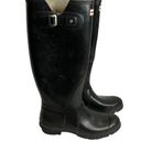 Hunter  Original Women's Glossy Black Tall Rain Boots Size 8 Photo 2