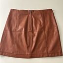 Tinseltown Brown pleated faux leather mini skirt Photo 2