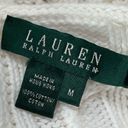 Polo Lauren  Ralph Lauren fisher cableknit white sweater 3/4 sleeve size medium Photo 1