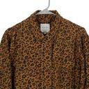 Thread and Supply  Cotton Leopard Cheetah Zip Up Jacket Women's Size Large Photo 1