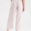 American Eagle  Outfitters Super High Rise Crop Wide Leg Linen Pants Women 16 Reg Photo 1