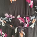 The Loft  Sleeveless Black Floral Romper XS Photo 4