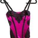 Bebe  Seductive Silky Bustier Y2K Black + Purple Corset NWT XXS Photo 0