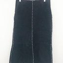 Karen Kane Vintage Y2K 90s Black Suede Leather coastal cowgirl western skirt 12 Photo 0