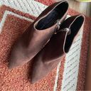 Ralph Lauren Collection Brown Suede Minimalist Heeled Cropped Ankle Sock Booties Size 8.5 Photo 1