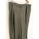 Lane Bryant NWT  Wide Leg Pants Pleated Wide Leg Crop Pants Olive Green Sz 18/20 Photo 7