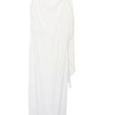Halston Heritage HALSTON Asymmetrical Draped Gown In Chalk White Size 0 Photo 2