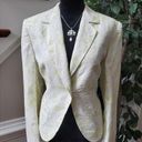 Style & Co  Women White Floral Linen Long Sleeve Single Breasted Blazer Jacket 14 Photo 0