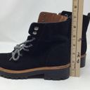 Marc Fisher  Womens Izma Hiking Boots Black Brown Lace Up Block Heels 6M Photo 3