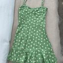 ZARA Green polka Dot Dress Photo 0