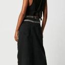 Free People NWOT  x One Teaspoon Black Denim Oak Studded Rocko Slit Midiskirt Photo 5