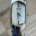 Seiko  Rare Vintage Ladies Watch Curved Crystal White Dial Two-Tone Bracelet Photo 2