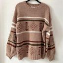 Love Riche  Boho Print Cozy Crewneck Sweater Size Small Photo 0