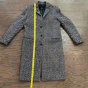 Gianni Feraud Wool Coat Designed in Italy Navy Herringbone Wool Blend Size 8 Photo 7