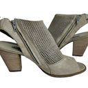 Paul Green  Booties Womans Size 7 US 9.5 Leather Peep-toe Perforated Lexi Heel Photo 6