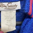 Vintage Blue Miss Sandy  red textured dress M Photo 3