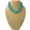 Coldwater Creek  Turquoise Blue Shell Statement Multi Strands Necklace Photo 0