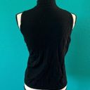 Kate Hill  Italian merino wool black turtleneck top in size petite large Photo 2