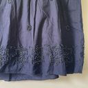 American Eagle  Navy Blue Pleated Fit Flare Beaded Lined Full A-Line Skirt size 2 Photo 2