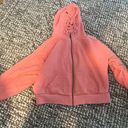 Sweaty Betty Salmon Slightly Cropped Zip Up Hooded Sweatshirt Photo 0