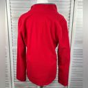 Old Navy  Women's Quarter Zip Fleece Jacket Red w Gray Trim-Large Photo 1