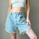 Levi's Vintage  505 Light Wash Raw Hem High Waist Cut Off Shorts Photo 0