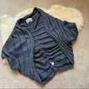 Loft  Lounge Gray Cable Knit Wool Mohair Shrug Shawl Small S Photo 1