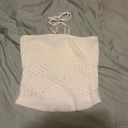 ZARA White Crotchet Peplum Photo 0