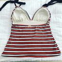 Anne cole  Signature Tankini Retro Stripe Top Black Orange Women's Size S Photo 3