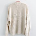 American Eagle Cream Fall Patchwork Mock Neck Sweater Photo 5